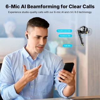 EarFun Air Pro 4+ (4 plus) Adaptive Noise Cancelling หูฟังไร้สาย, aptX Lossless,6 Mics AI Clear Call