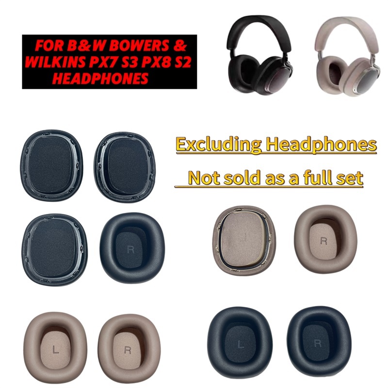 100% original หนังแกะแผ่นรองหูฟังสําหรับ B & Wilkins PX7 S3 PX8 S2 หูฟังแผ่นรองหูฟัง Earmuffs หมอน