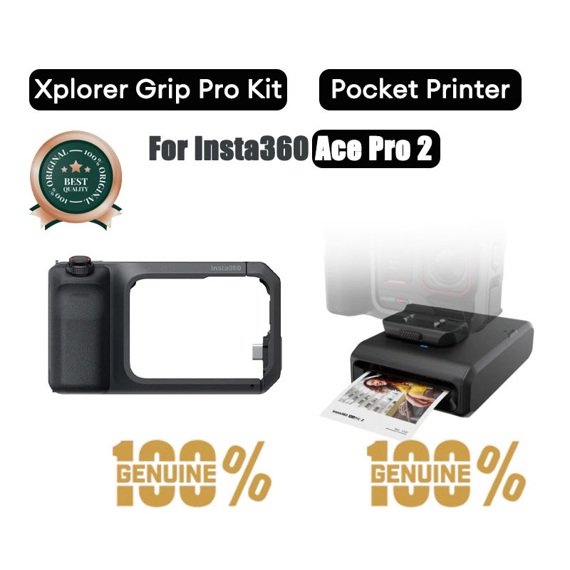 [จัดส่ง 24 ชั่วโมง] Original Insta360 Xplorer Grip Pro Kit/Insta360 Pocket Printer สําหรับ Insta360 