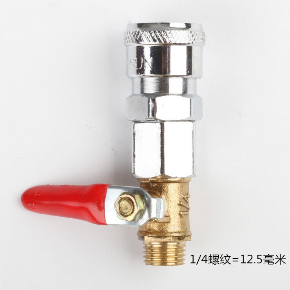ก๊อกต่อคอมเพรสเซอร์ Quick Coupler SF20 และก๊อก Hato 1/4 นิ้ว