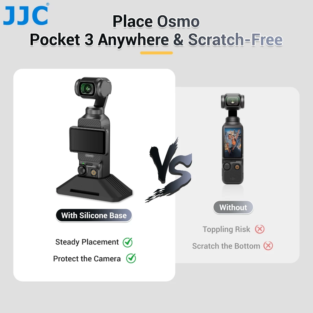 JJC กล้องลื่นเดสก์ท็อปสําหรับ DJI Osmo Pocket 4P 4 3 OSMO 360 & Insta360 Luna Ultra X5 X4 กล้อง, ซิลิโคนกาวแดชบอร์ดรถขาตั้งพร้อมฐานกาว thumbnail 7