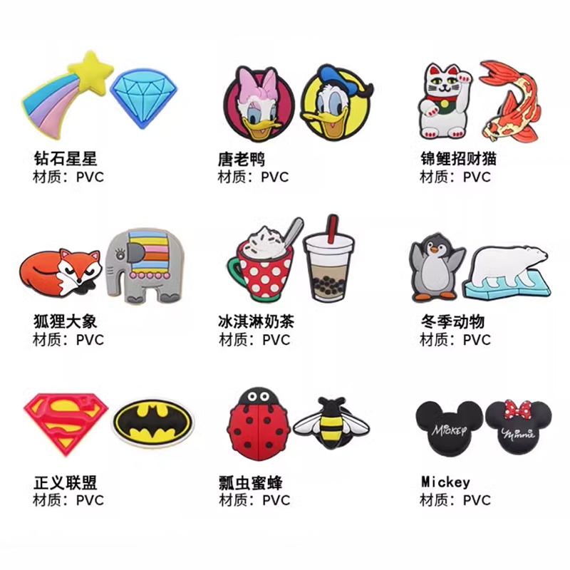 ใหม่รองเท้าหลุมรองเท้าเครื่องประดับดอกไม้รองเท้าหัวเข็มขัดอุปกรณ์เสริมรองเท้าตกแต่งหัวเข็มขัดทําเองการ์ตูน Zhibixing Pokémon Snoopy Minions drew Series - รูปที่ 7