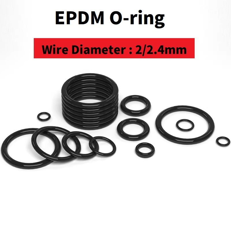 ยางโอริง EPDM ขนาดเส้นผ่าศูนย์กลางลวด 2/2.4 มม. ในสต็อกซีล EPDM