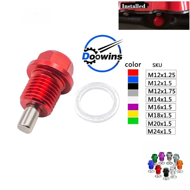 น็อตสกรูท่อระบายน้ํามัน อลูมิเนียมอัลลอย M12x1.5 1.25 1.75 M14 16 18 20 24x1.5 มม. ทนทาน สําหรับรถยนต์