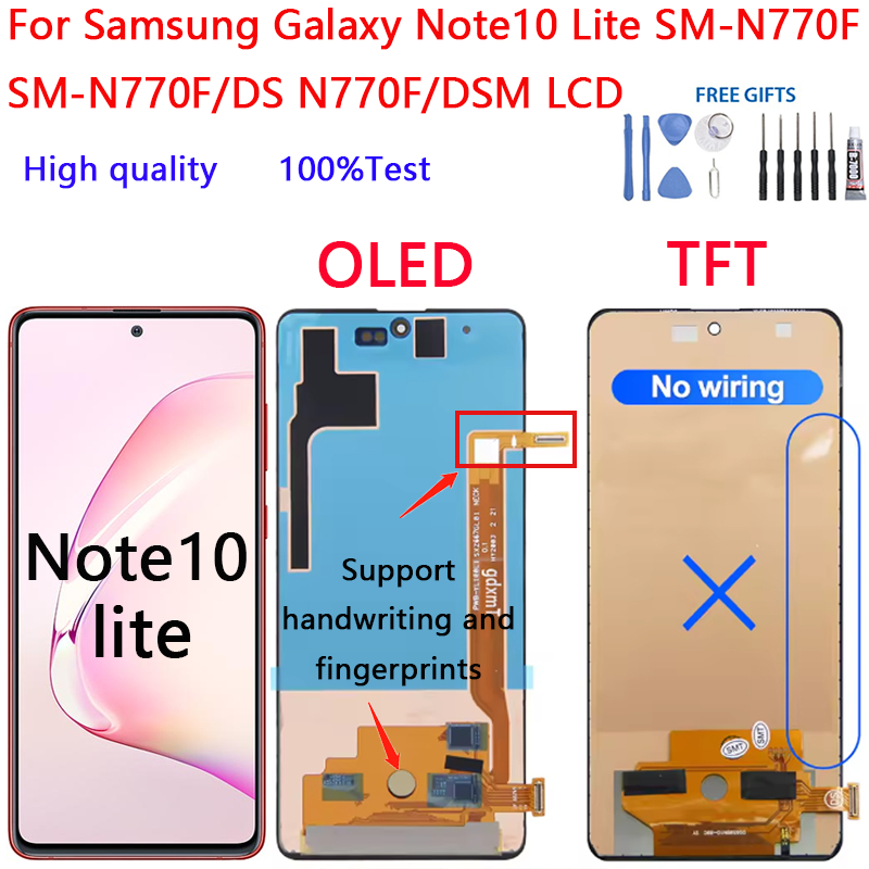 สําหรับ Samsung Galaxy Note10 Lite SM-N770F SM-N770F/DS N770F/DSM จอแสดงผล LCD Touch Screen Digitize