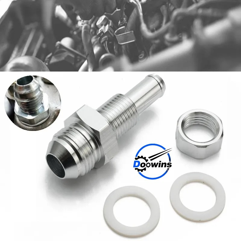 อะแดปเตอร์ข้อต่อท่ออลูมิเนียม AN6 AN8 Flare Male Bulkhead To 5/16 นิ้ว 3/8 นิ้ว สําหรับปั๊มเชื้อเพลิงรถยนต์ ยานพาหนะ