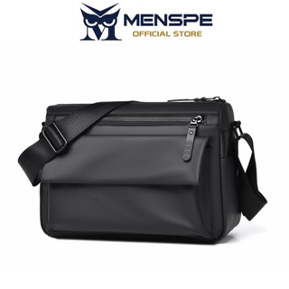 MENSPE กระเป๋าสะพายไหล่ผู้ชายกันน้ำ กระเป๋าครอสบอดี้ลำลอง กร…
