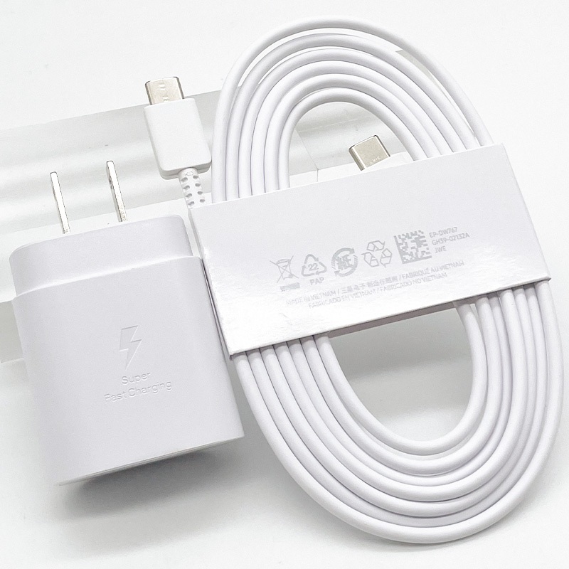 Samsung 25W Super Fast ชาร์จอะแดปเตอร์ชาร์จ Cargador ประเภท C สําหรับ Galaxy S25 S24 S23 A90