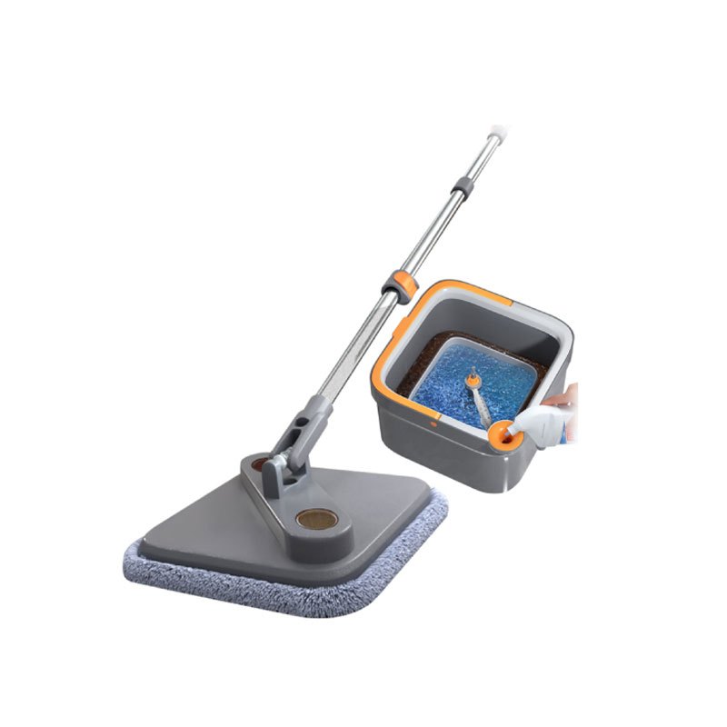 Zolele M16 ชุดถังปั่น ไม้ถูพื้น spin ไม้ม็อบถูพื้น แบบสี่เหลี่ยม Spin Mop ถังแยกน้ำสะอาด-สกปรก ผ้าถู