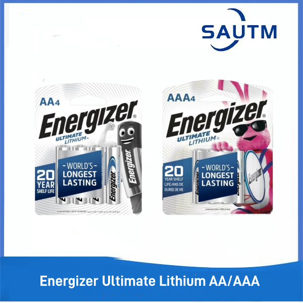 Energizer 1.5V สุดยอดแบตเตอรี่ลิเธียม AA หรือแบตเตอรี่ AAA