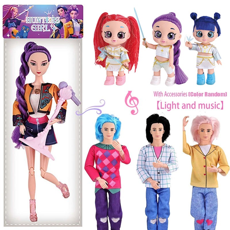 KPop Demon Hunters Action Figure Collection Rumi Zoey Mira ของขวัญโมเดลข้อต่อที่สามารถเคลื่อนย้ายได้