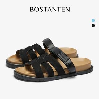 BOSTANTEN​ รองเท้าแตะลำลอง นุ่มสบาย รองรับเท้า ใส่ง่าย ทนทาน ดีไซน์ยีนส์ Aethel​ shoes