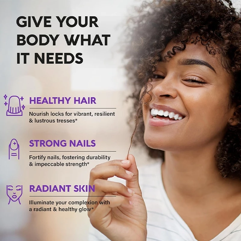 VitaLfit Biotin 10000mcg Vegan Hair Skin Nails Anti-Hair Loss Capsule thumbnail 4
