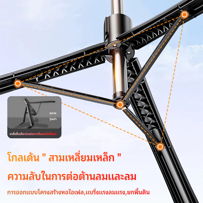 ขาตั้งกล้องเซลฟี่กันสั่น 1.8 เมตร พร้อมรีโมท Bluetooth และที่วางโทรศัพท์หมุน 360 thumbnail 8