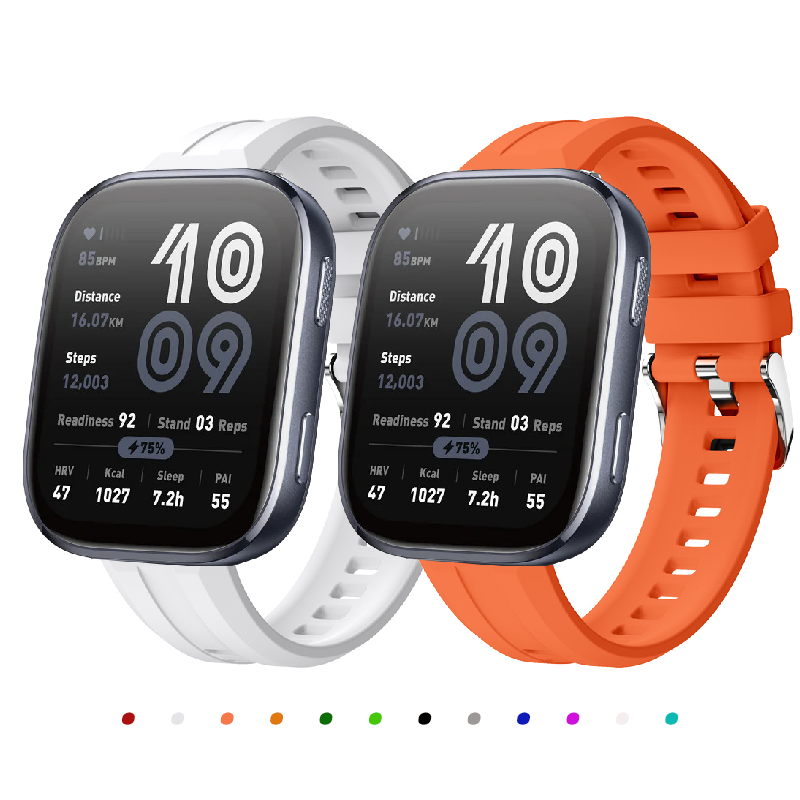 สําหรับ Amazfit Bip 6 46mm สายนาฬิกาซิลิโคนอ่อนสายรัดข้อมือแบบปลดเร็วและทําความสะอาดง่าย