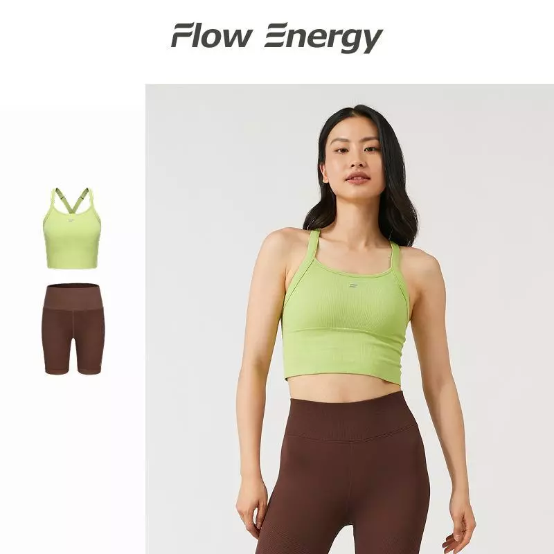 Flow Energy ชุดกีฬากางเกงขาสั้นsport bra บรา แห้งเร็ว เหมาะสำหรับวิ่ง ปั่นจักรยาน FL0K001+FL0K008