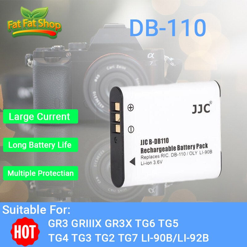 เหมาะสําหรับ Rico DB-110 แบตเตอรี่, GR3 GRIIX GR3X Olympus TG6 TG5 TG4 TG3 TG2 TG7 LI-90B/LI-92B แบต