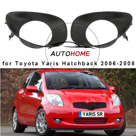 ไฟตัดหมอกสําหรับ Toyota Yaris 2006 2007 2008 2009 2010 2011 Hatchback Trim สีดํา