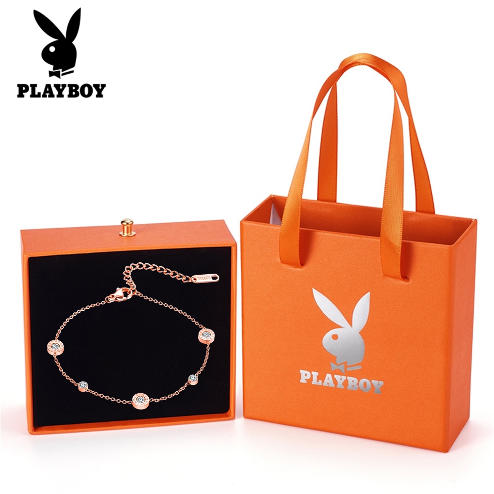 PLAYBOY  สร้อยข้อมือ สร้อยข้อมือ สแตนเลส มินิมอล สําหรับแฟนสาว GS057