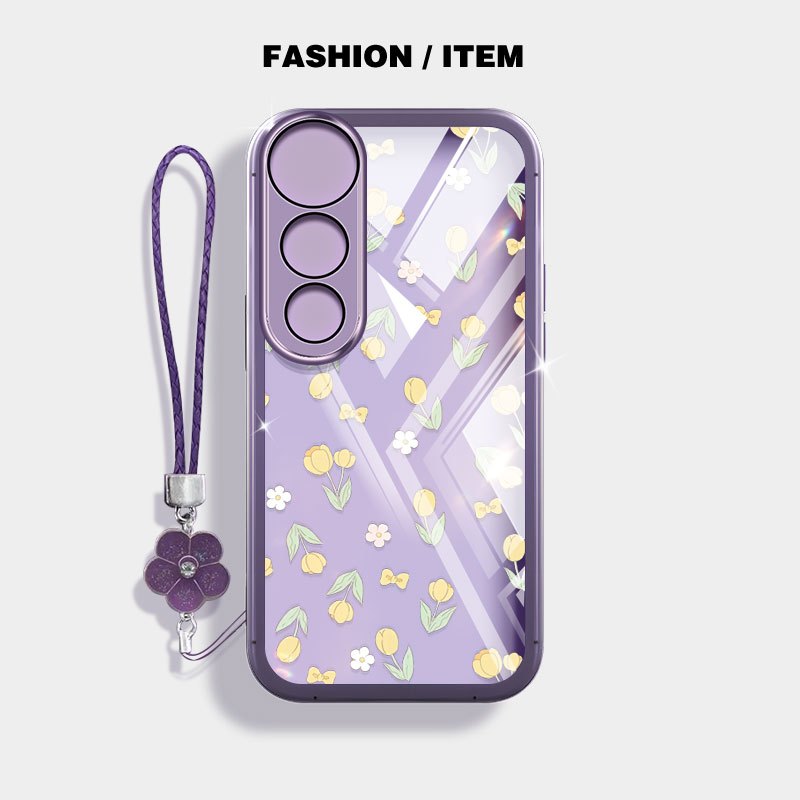 YBDเคสโทรศัพท์สําหรับVivo V70 FE V60 Lite Y200 Y300 V50 V50E V50 Lite V40 Pro V40 Lite Clear Bottom Shellดอกไม้สีสันสดใส