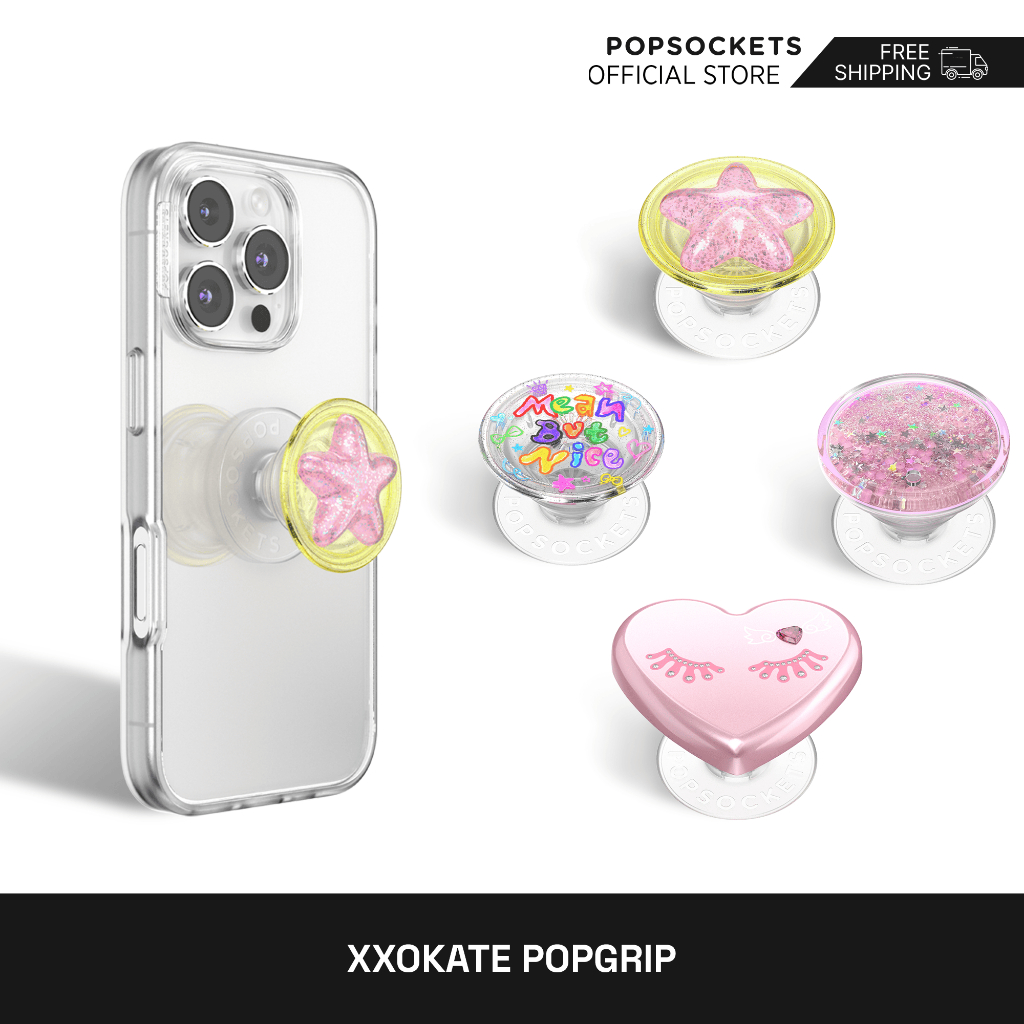 PopSockets XXOKATE PopGrip | กระเป๋าสตางค์จับโทรศัพท์และโทรศัพท์ระดับพรีเมี่ยม | ป๊อปกริป
