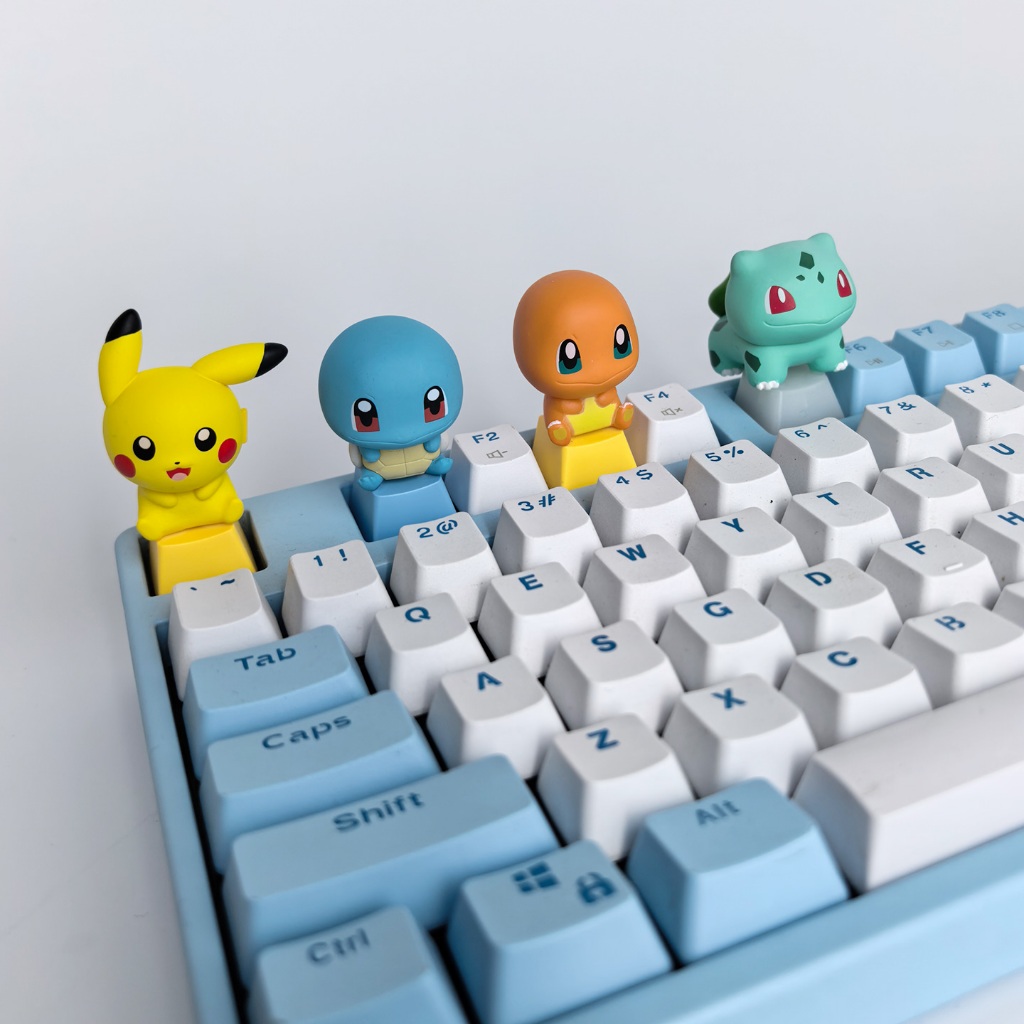 Pokémon Keycap Mechanical Keyboard ปุ่มเฉพาะ EESC เกมปิกาจูน่ารักสามมิติ
