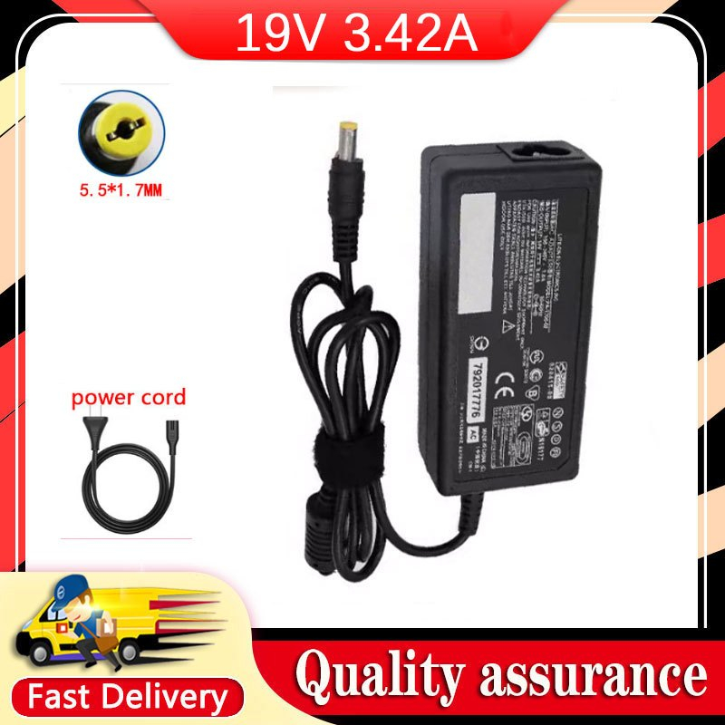 19V 3.42A 65W 5.5*1.7 มม.อะแดปเตอร์แล็ปท็อปสําหรับ Acer E1 410 421 422G 430G 430P 431 431G 431P 470P