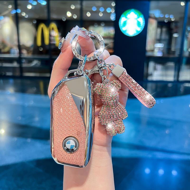 สําหรับ BMW TPU รถ Remote Key Case ผู้ถือพวงกุญแจสําหรับ BMW M60/iX1/iX2/iX3/XM/i4/i5/i7 ฝาครอบกุญแจ