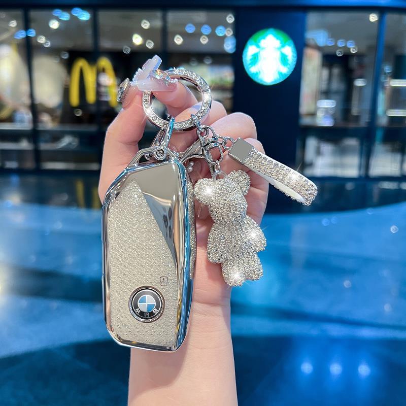 ห้างสรรพสินค้าเทรนด์! สําหรับ BMW TPU รถ Remote Key Case ผู้ถือพวงกุญแจสําหรับ BMW M60/iX1/iX2/iX3/X