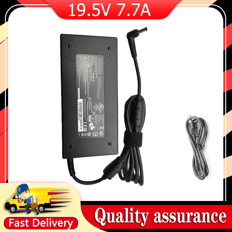 19.5V 7.7A 150W 5.5*2.5 อะแดปเตอร์ AC สําหรับ Clevo MSI Gaming P670RA P671RA P650RA A14-150P1A GL62 