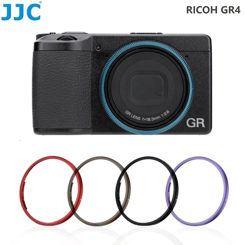 JJC GR4 แหวนเลนส์สําหรับ Ricoh GR4 GR IV HDF กล้องตกแต่งที่มีสีสันเลนส์แหวนสําหรับ Ricoh GRIV, เปลี่