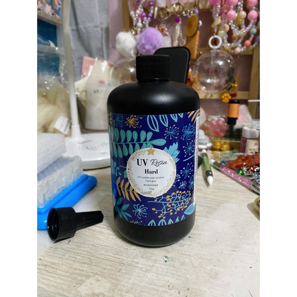 ในสต็อก-uv เรซิ่น Clear Hard Type เรซิ่น Solar Cure เรซิ่นสําหรับ 500/1000gDIY UV เรซิ่นเครื่องประดั