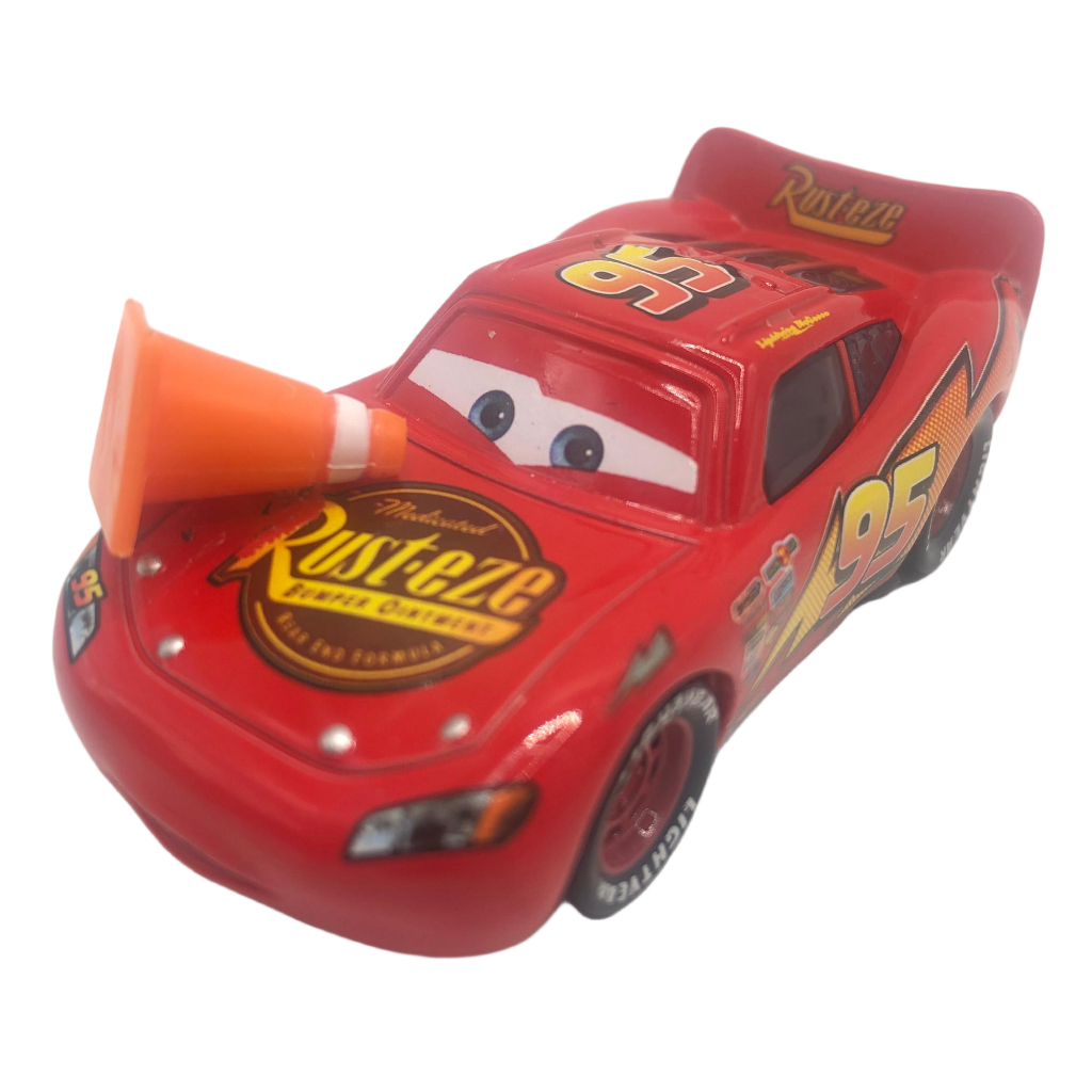 Cars Tobyeat Disney Pixar Mattel No.95 Lightning McQueen พร้อมกรวยโลหะ 1:55 Scale รถเหล็ก