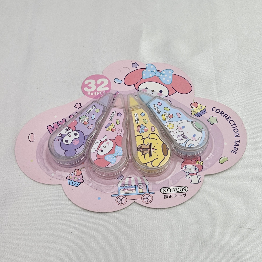 SANRIO ซานริโอ,เทปลบคําผิด,ชุดเทปลบคําผิด,เทปลบคําผิด4 ใน 1,ยางลบ