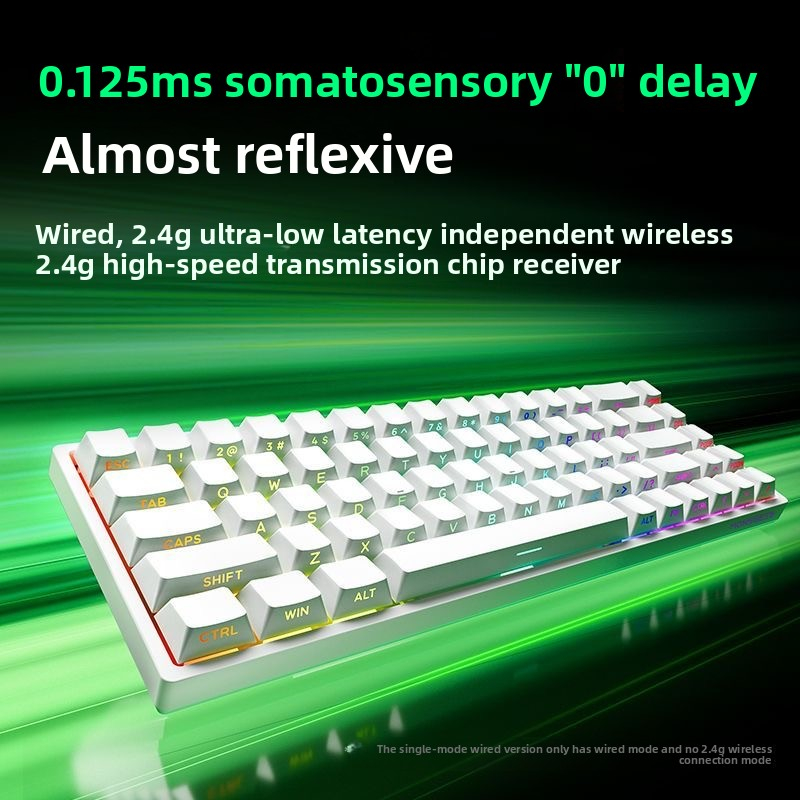 FUN68 HE Magnetic Mechanical Keyboard แบบมีสายไร้สาย Dual 8K Rapid Trigger 0.0005 มม.คีย์บอร์ดเกมแบบ