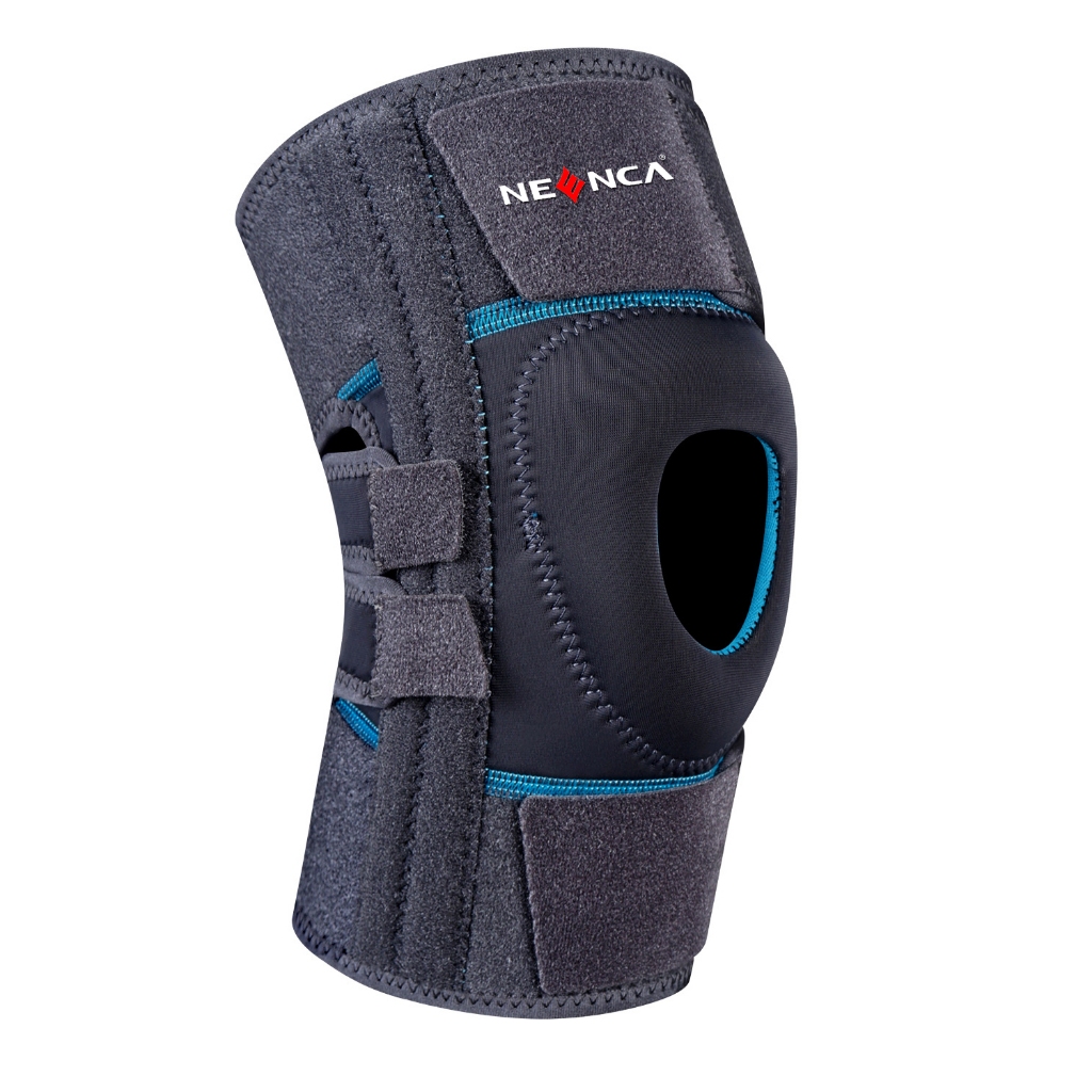 NEANCA 1 PC อุปกรณ์พยุงเข่าพร้อมแผ่นกันโคลงด้านข้าง & Patella Gel, ,บรรเทาอาการปวดข้อต่อ, สายรัดปรับได้ห่อพยุงเข่าสําหรับปวดเข่า,วิ่ง,กีฬา