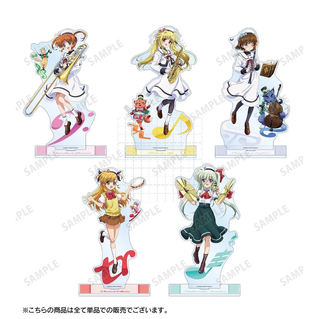 Magical Girl Lyrical Nanoha StrikerS Overture ขาตั้งอะคริลิค Fate Hayate Vivio Einhart อะนิเมะรูป