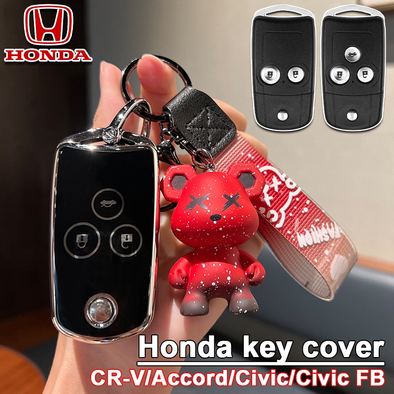 Honda CR-V/Accord/Civic/Civic FB/CR-V Gen4 ฝาครอบกุญแจรถ Accord สมาร์ทคีย์กรณี Civic ฝาครอบกุญแจรีโมทพวงกุญแจ