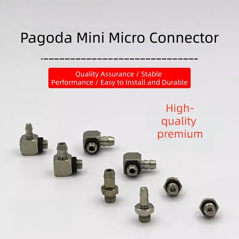 นิวเมติก Mini Quick Air Tube Mini Barb Tower ตรง PC4/6-M5 ขั้วต่อข้อศอก PL4/6-M5 เกลียว