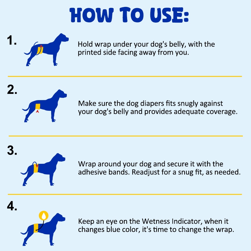 ผ้าอ้อมไดอารี่ของ Dono สําหรับสุนัข Csts ผ้าอ้อมสัตว์เลี้ยงแบบใช้แล้วทิ้ง - ห่อเต็มและหน้าท้องลื่นชายหญิงโบว์ขนาดสไตล์ - รูปที่ 4