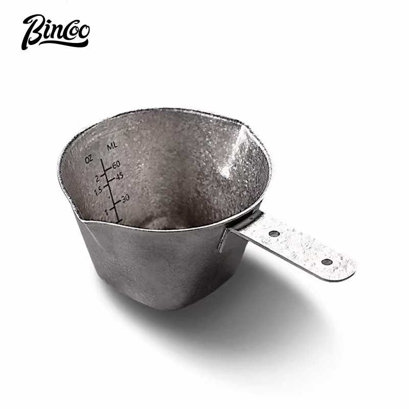 Bincoo Coffee Concentrate Cup ถ้วยตวงไทเทเนียมบริสุทธิ์ ถ้วยนม ถ้วยสกัดพร้อมถ้วยขนาด ออนซ์ 90ML