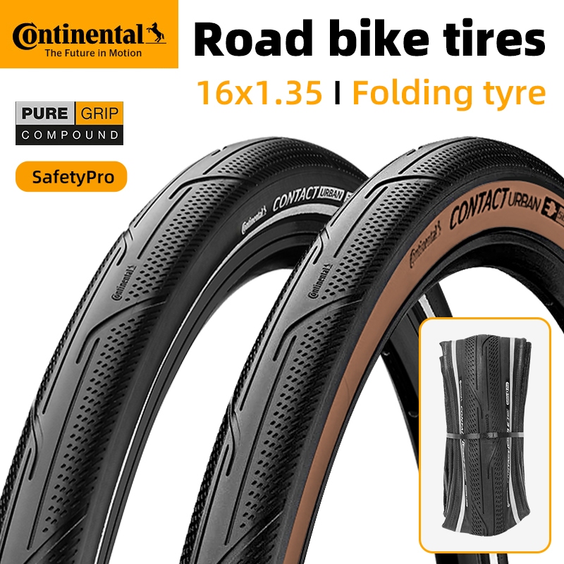 Continental CONTACT Urban 16x1.35(35-349) ยางรถจักรยานพับได้สำหรับ.City E-Bike E50 กับเทคโนโลยี PureGrip และ SafetyPro เพิ่มความปลอดภัยในการขับขี่