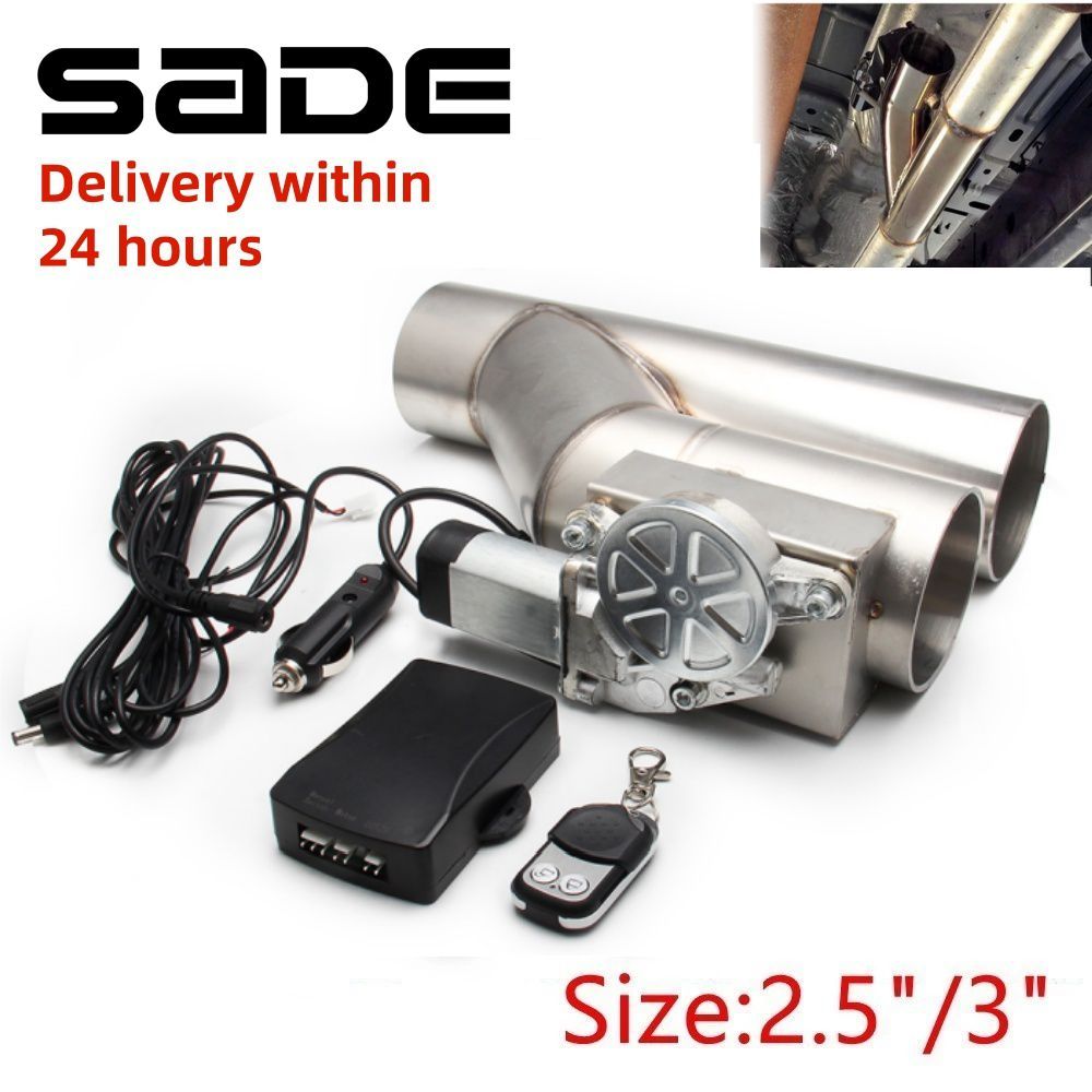 SADE มา สากล 2.5'' 3" วาล์วควบคุมเดี่ยวไอเสียไฟฟ้าตัดวาล์ว ย ท่อท่อไอเสียท่อไอเสียพร้อมรีโมทคอนโทรลไร้สาย