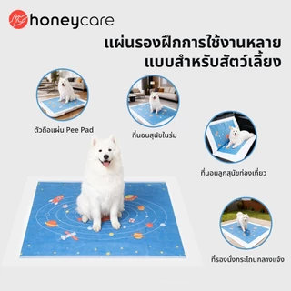Honeycare Magic Star Pet Urinal Pad Promax Super Larger XL 90*120 ซม.แผ่นฝึกอบรมแผ่นไม่เต็มเต็งแผ่นฉี่สุนัข Puppy Training Pad สติกเกอร์ด้านหลัง