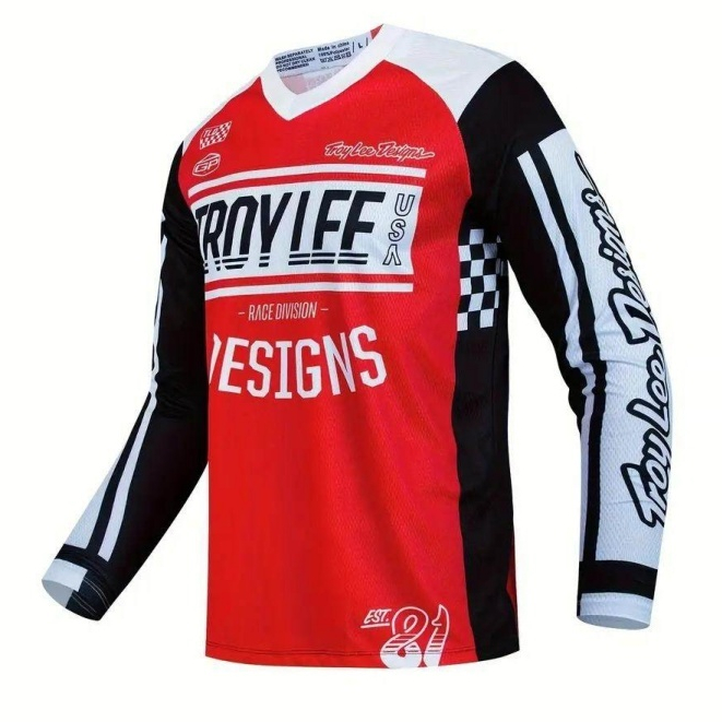 จํากัด ชุดวิบากระบายอากาศแห้งเร็วจักรยานเสือภูเขาดาวน์ฮิลล์สูทแขนยาวขี่จักรยานสูทตาข่ายเสื้อยืด - รูปที่ 3