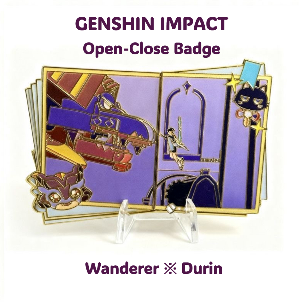 Genshin Impact Wanderer  Durin ป้ายโลหะเปิด-ปิด - อุปกรณ์ต่อพ่วงอะนิเมะต้องมีสําหรับแฟนๆ Genshin