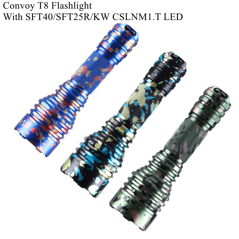 ไฟฉาย Convoy T8 แบบดั้งเดิม พร้อม LED KW CSLNM1.T เหมาะสำหรับกิจกรรมกลางแจ้ง