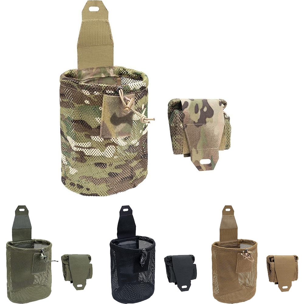 ยุทธวิธี Molle Dump Pouch,Rol-Up Drawstring Magazine Utility Pouch พับ Dump Bag