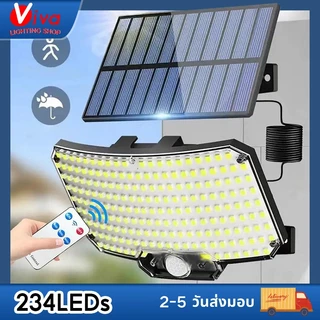 โคมไฟติดผนังพลังงานแสงอาทิตย์ 324 LEDs การควบคุมระยะไกลร่างกายมนุษย์เหนี่ยวนำโคมไฟติดผนัง ไฟสนามกันน้ำสำหรับบ้าน แสงสีขาว
