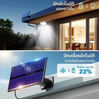 โคมไฟติดผนังพลังงานแสงอาทิตย์ 324 LEDs การควบคุมระยะไกลร่างกายมนุษย์เหนี่ยวนำโคมไฟติดผนัง ไฟสนามกันน้ำสำหรับบ้าน แสงสีขาว